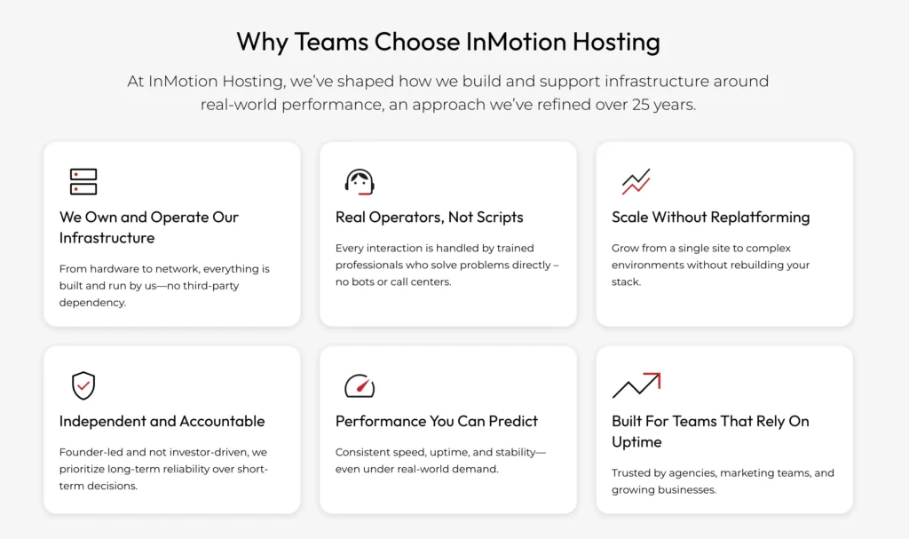 Key Features of InMotion Hosting